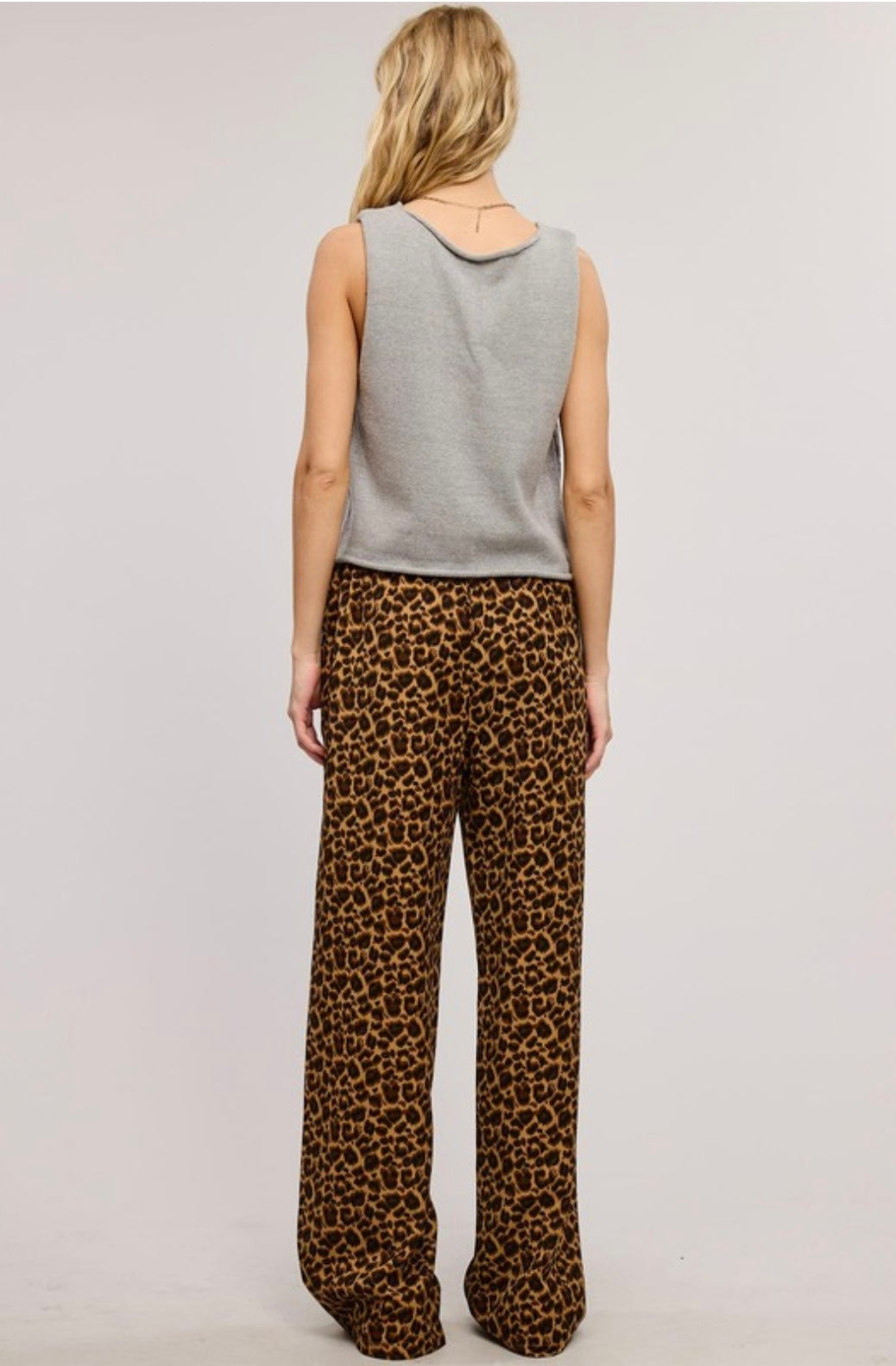 Mimosa Plaid Flannel Contrast Waistband Leopard Boxer Pant