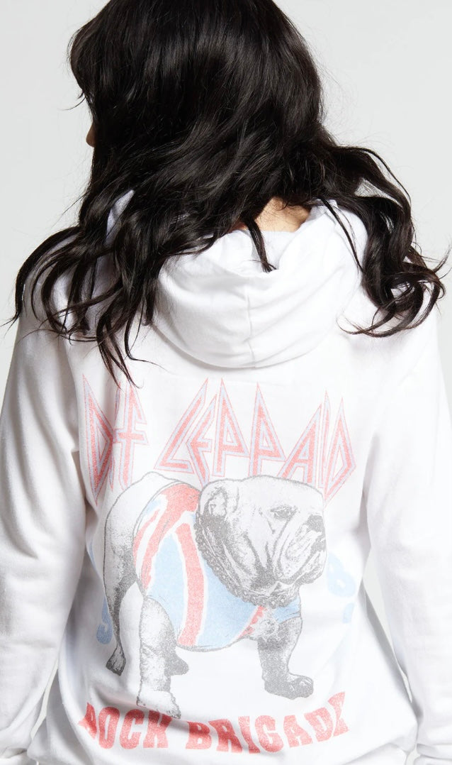 Recycled Karma Def Leppard ‘83 Rock Brigade Oversized Hoodie