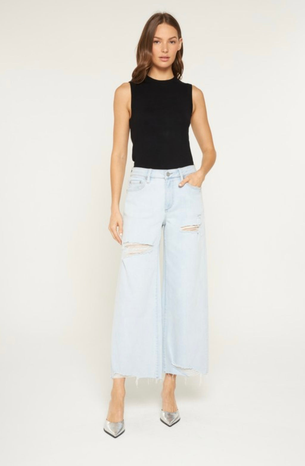Mica Denim High Rise Distressed Jeans