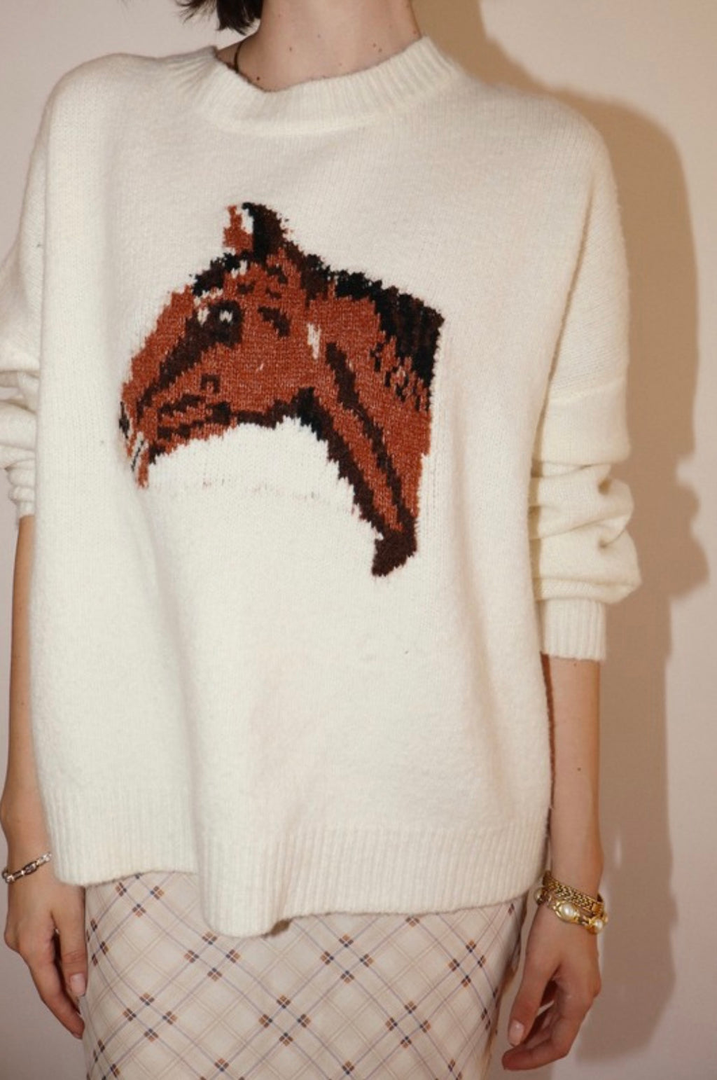 Bailey Rose Horse Knit Sweater
