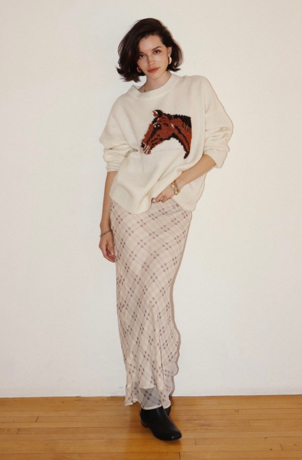 Bailey Rose Horse Knit Sweater