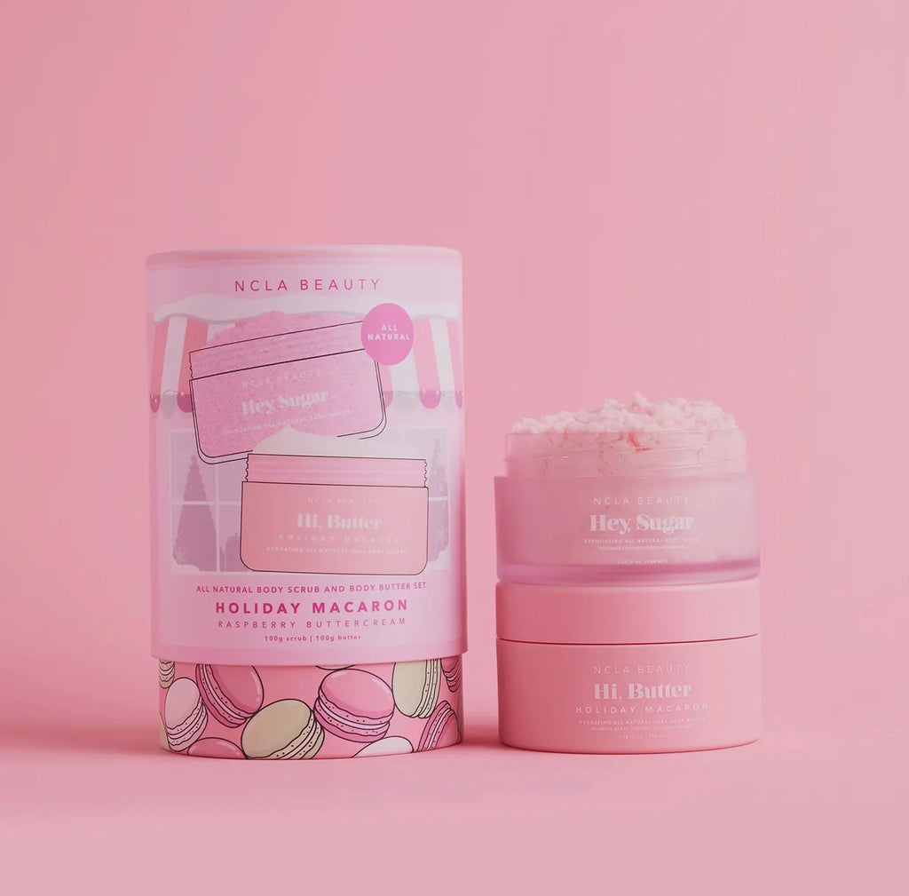 HOLIDAY MACARON BODY SCRUB + BODY BUTTER GIFT SET