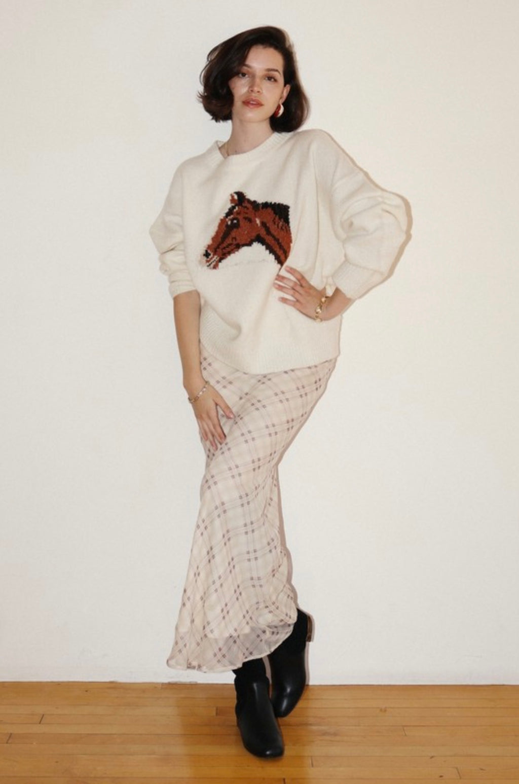 Bailey Rose Horse Knit Sweater