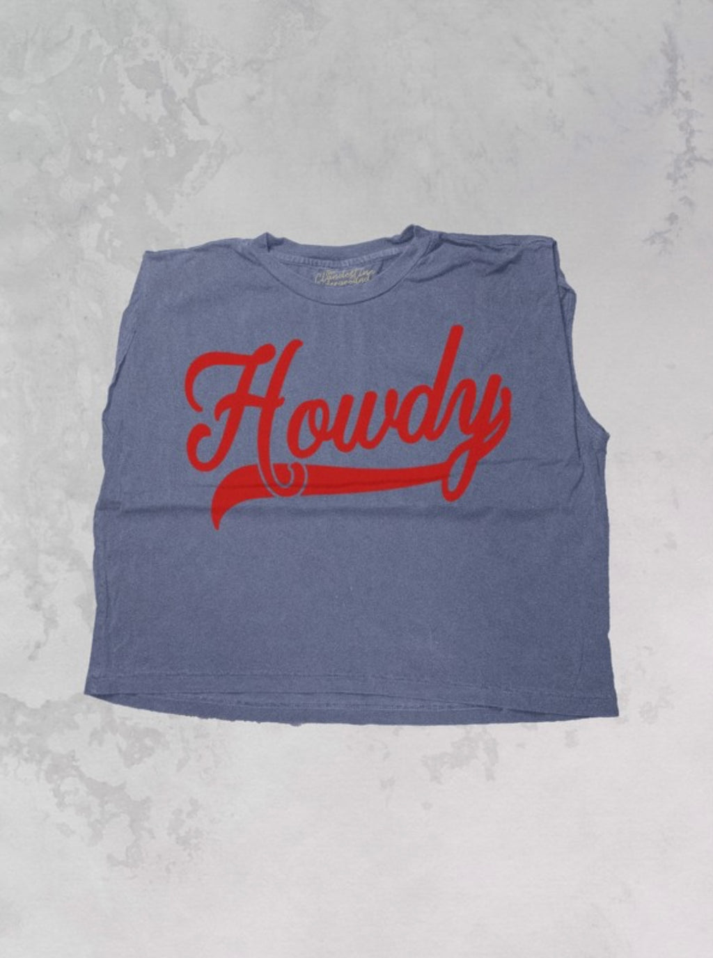 Howdy, Western Vintage Cropped Muscle Tank