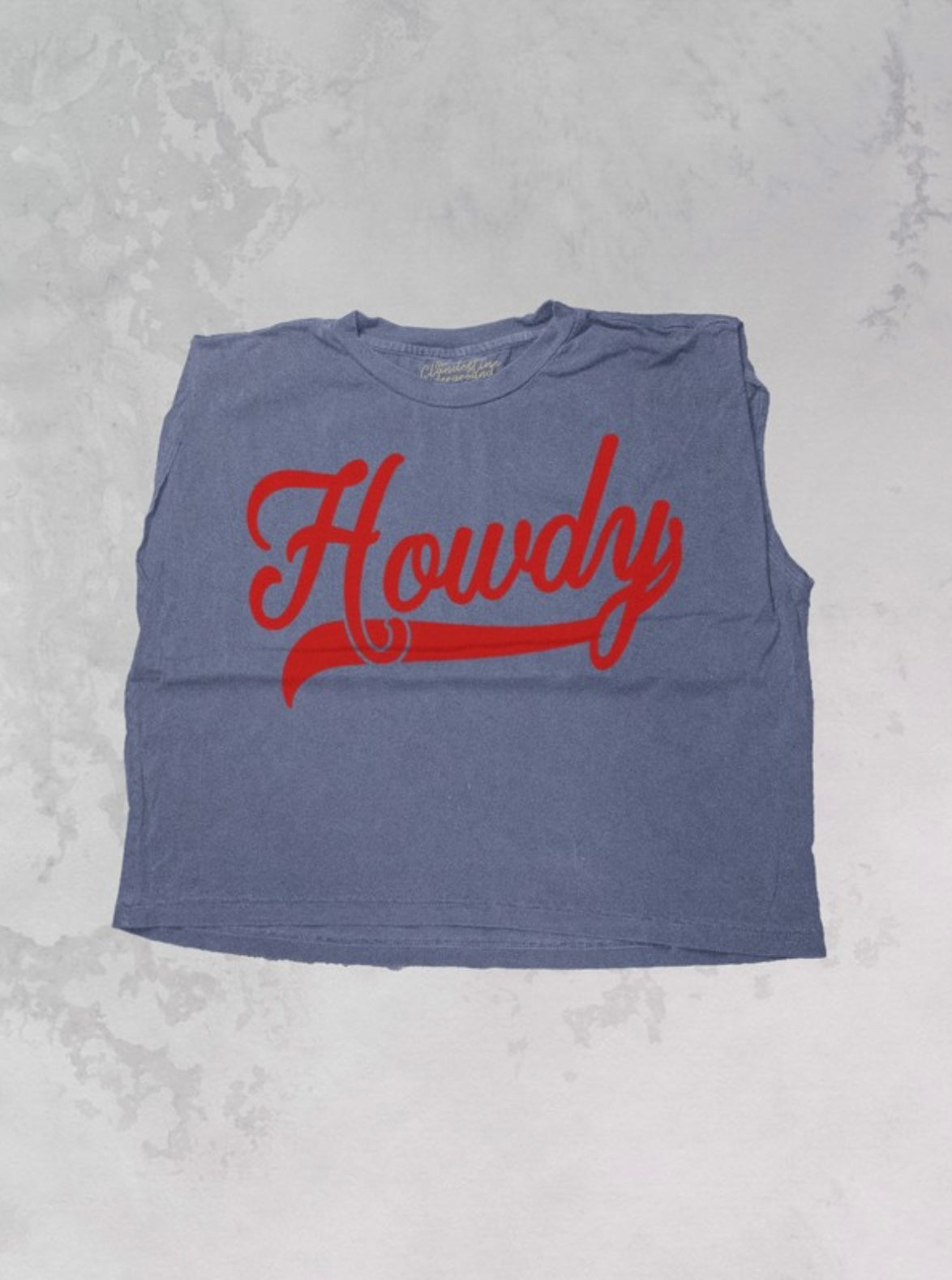 Howdy, Western Vintage Cropped Muscle Tank