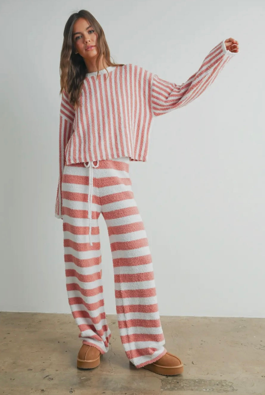 Cozy Striped Round Neck Sweater