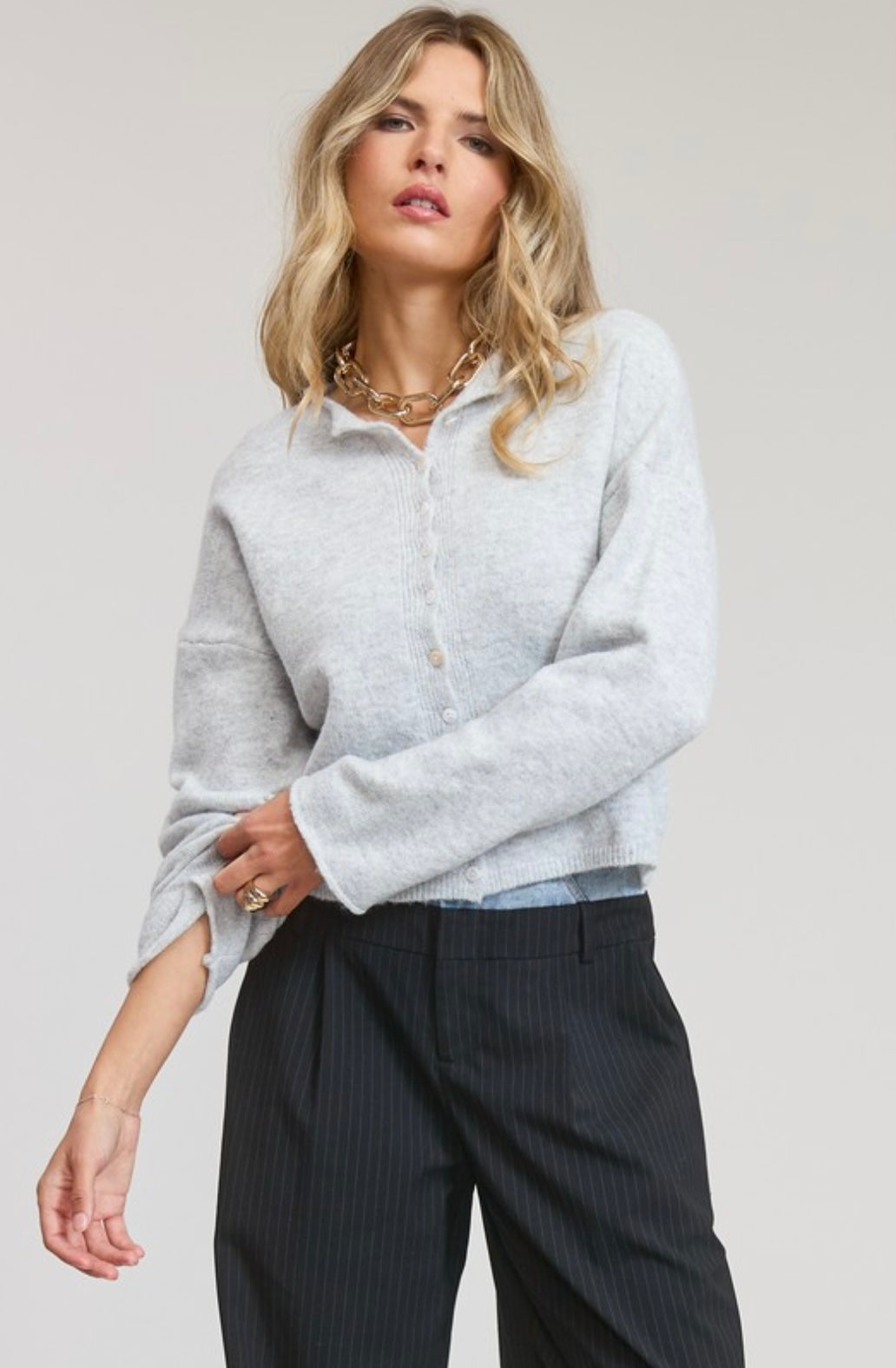Classic Lightweight Button Down Cardigan