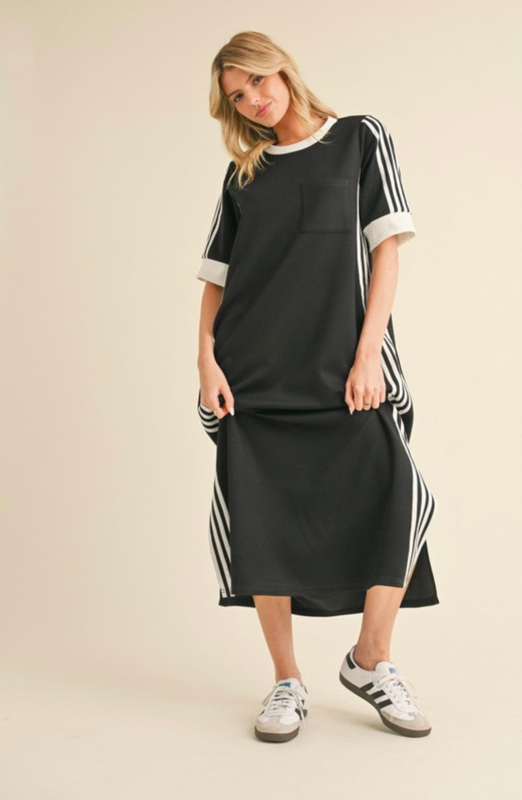 Sporty Chic Casual Maxi Dress