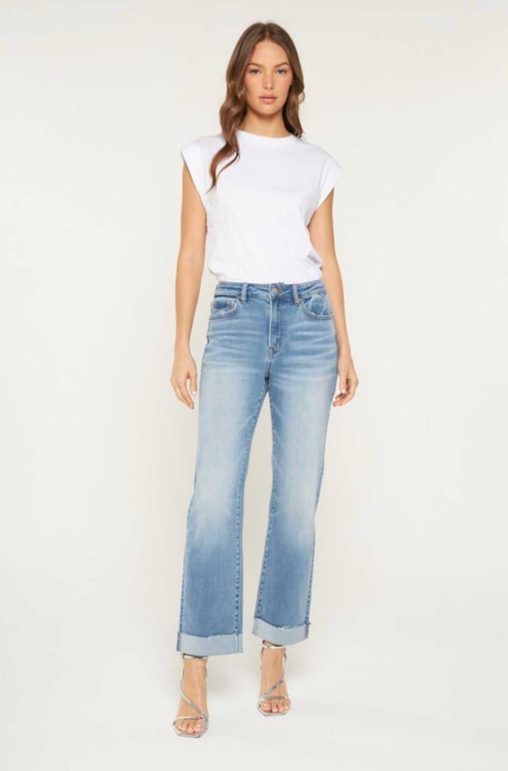 Mica Denim High Rise Straight Leg Jean