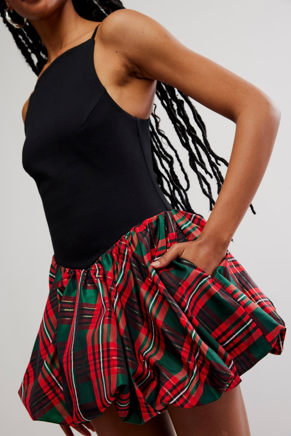 Free People Tinsel Kiss Plaid Mini