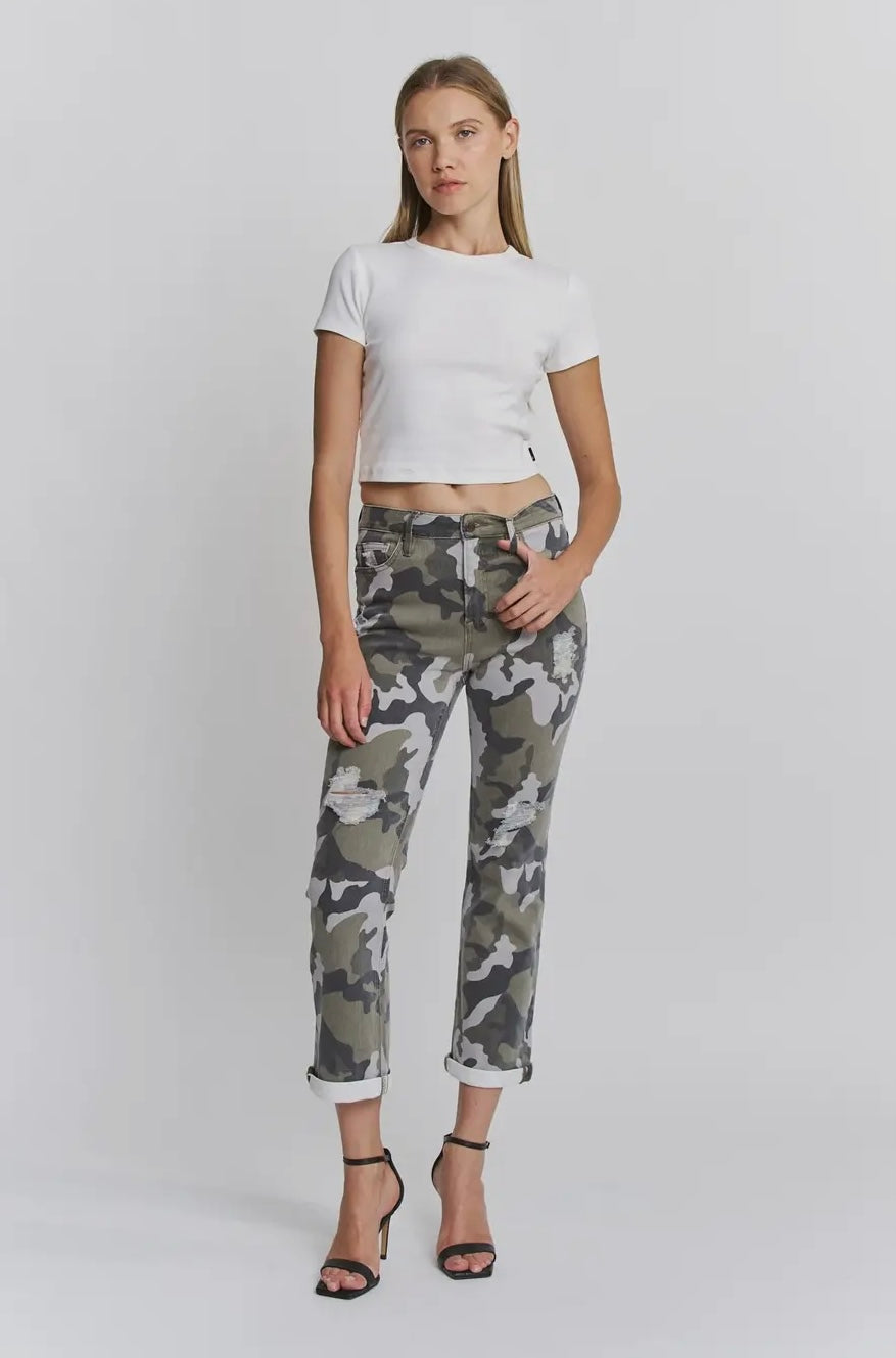 Mica High Rise Camo Crop