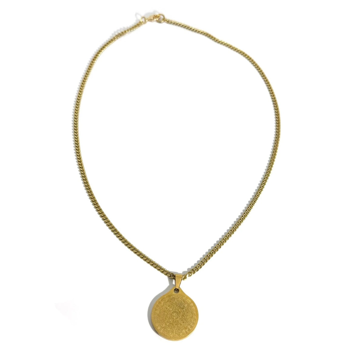 Rachel Nathan Medallion Necklace Mayan Calendar