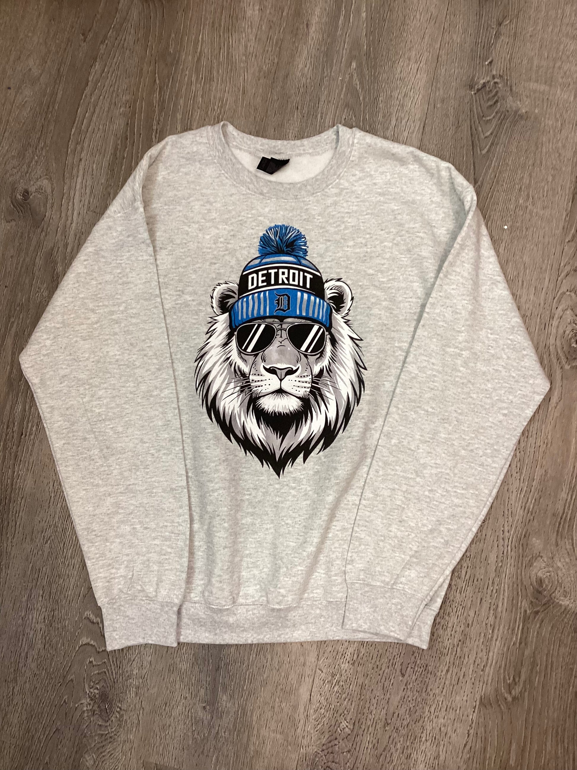 Detroit Lion Beanie Crewneck