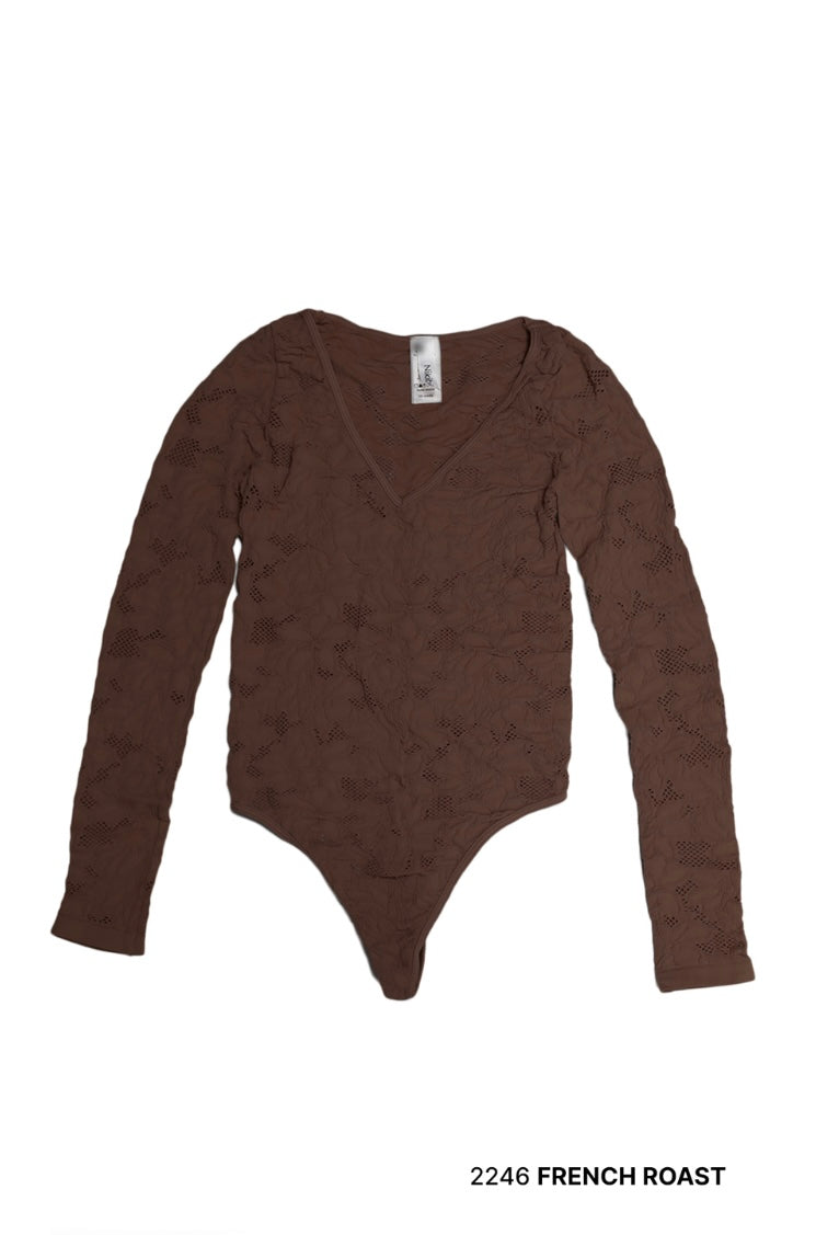 NIKIBIKI Lace Textured Bodysuit - ONE SIZE