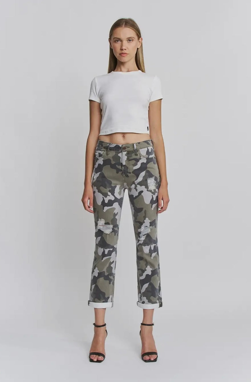 Mica High Rise Camo Crop