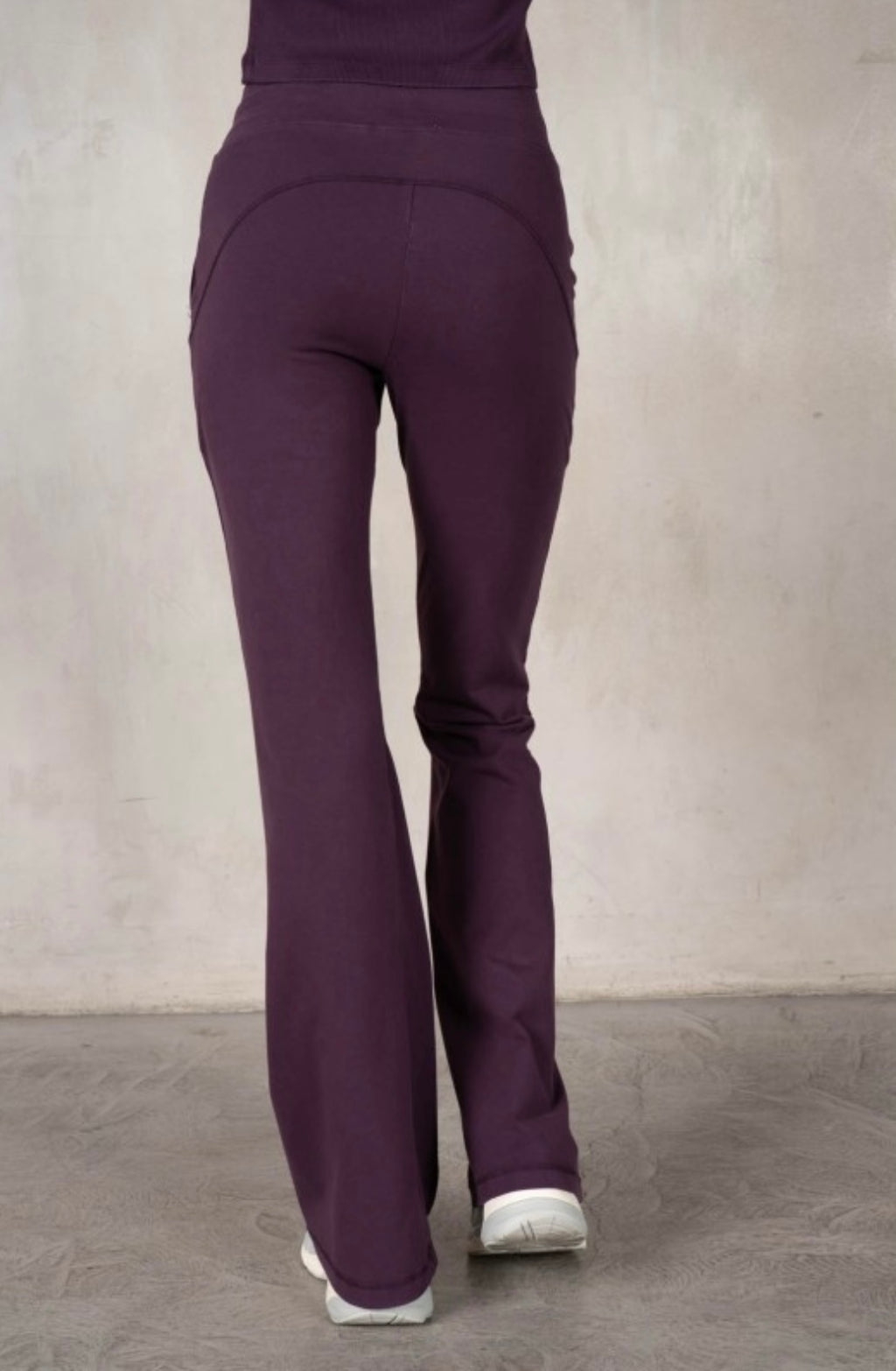 Flatlock Stitched Cotton Span Jersey Flare Pants With Rib Tank Top Set