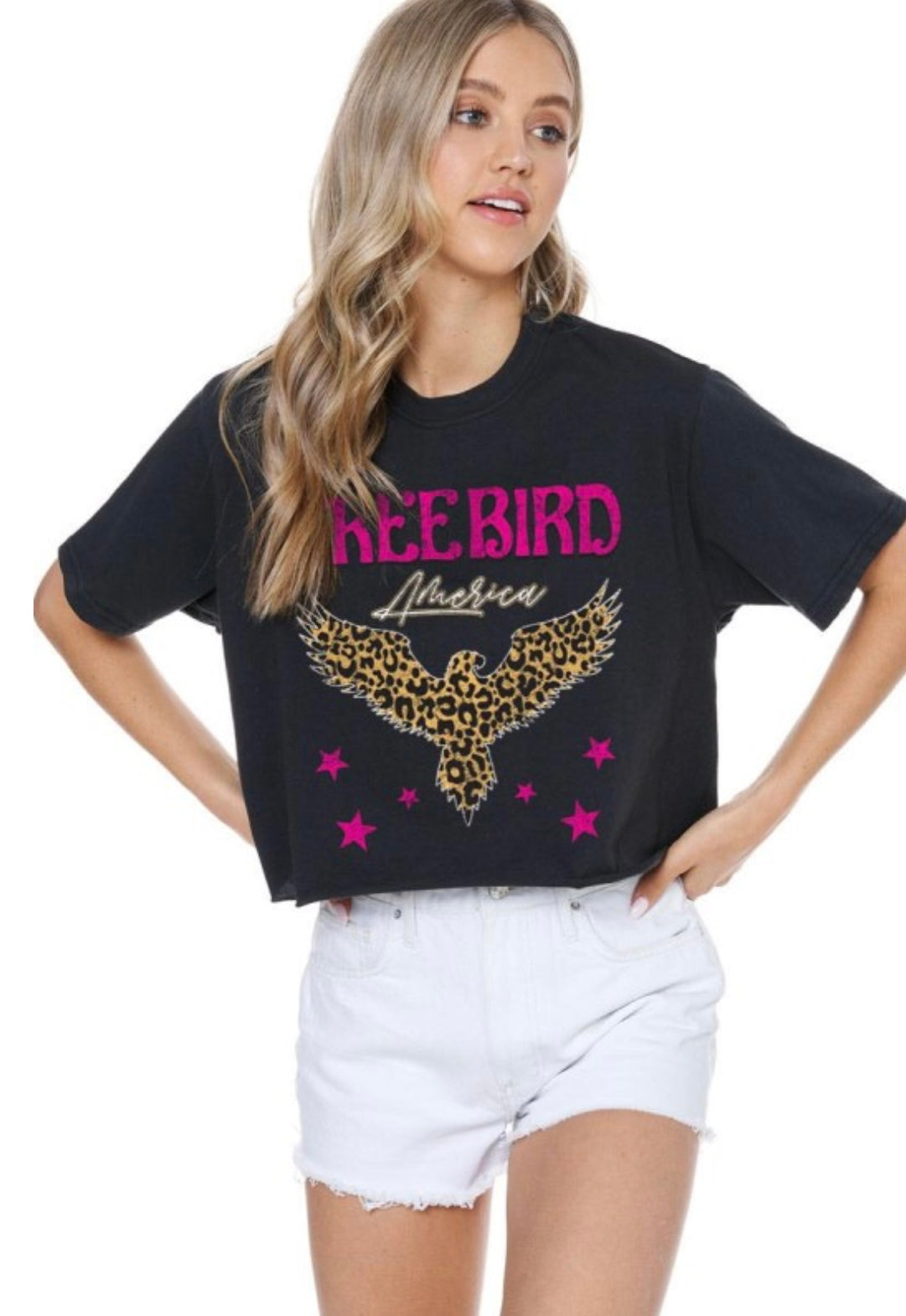 Leopard Free Bird American Vintage Graphic Tee