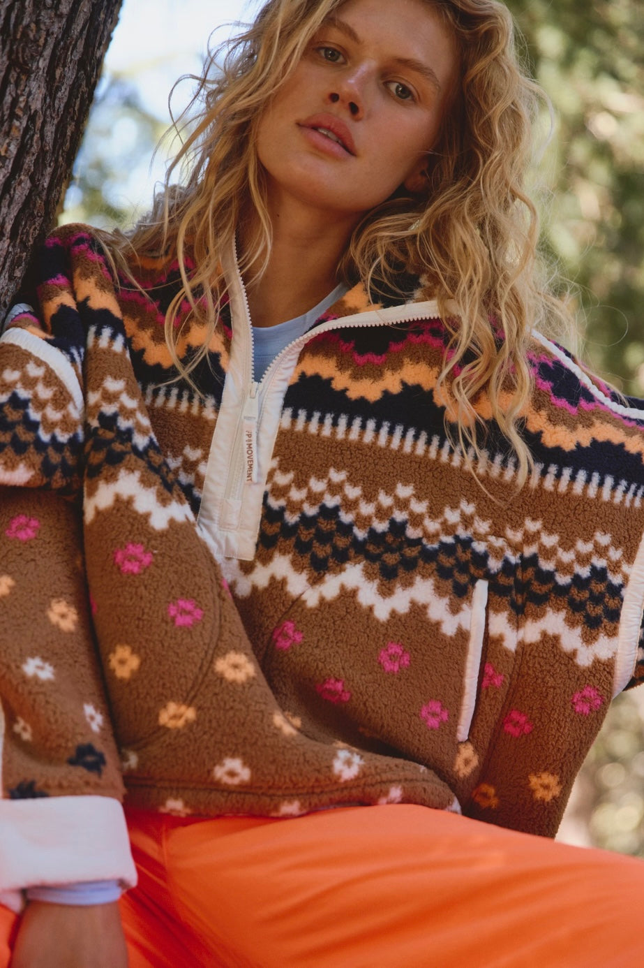 Free People Movement Printed Mountain High 1/2 Zip
