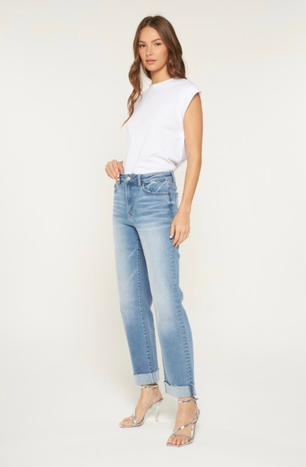 Mica Denim High Rise Straight Leg Jean