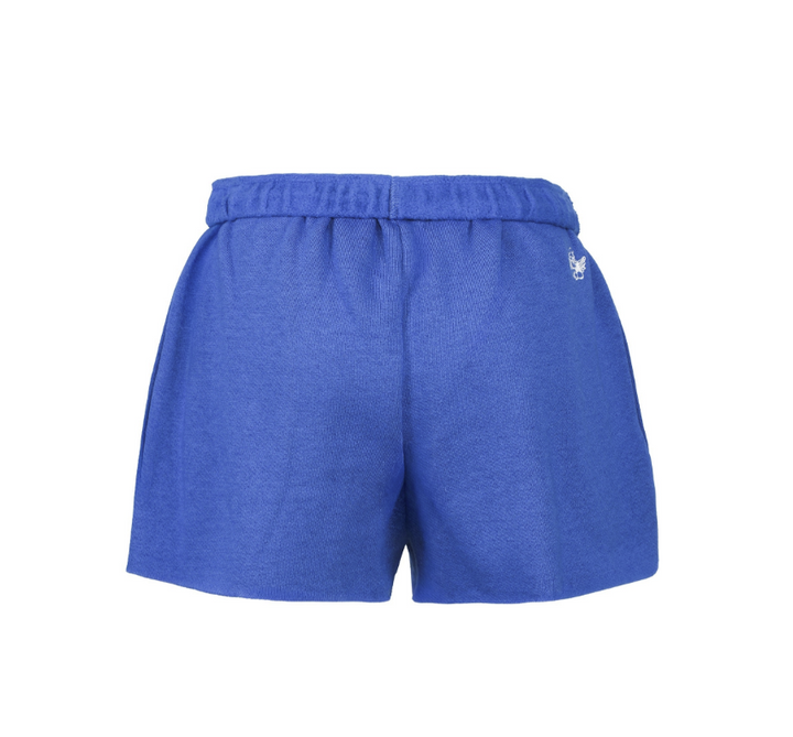 Blue shorts on a white background