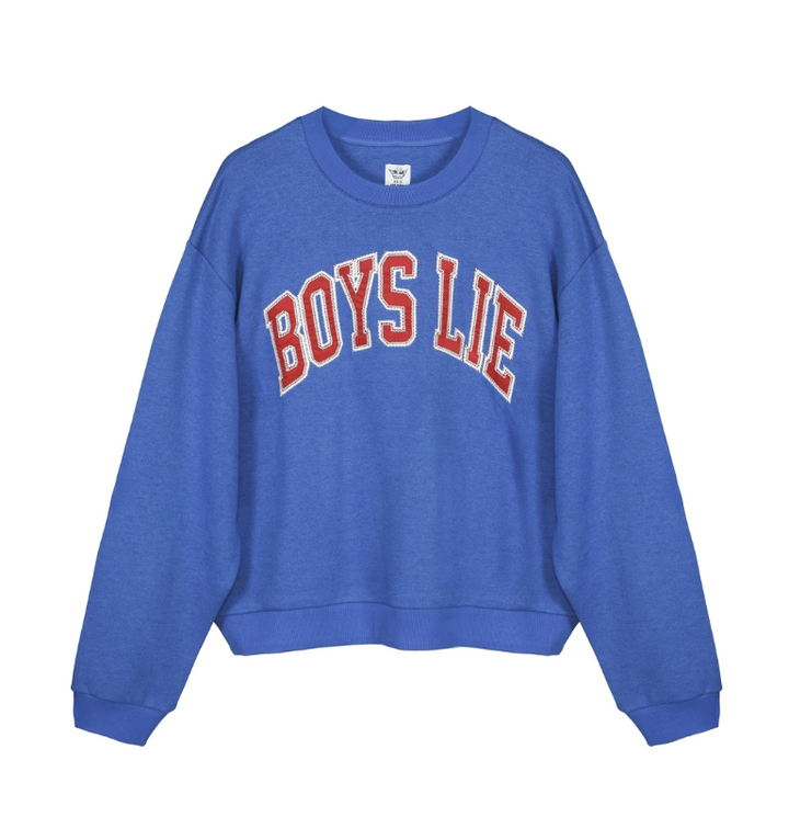 Blue sweatshirt with &