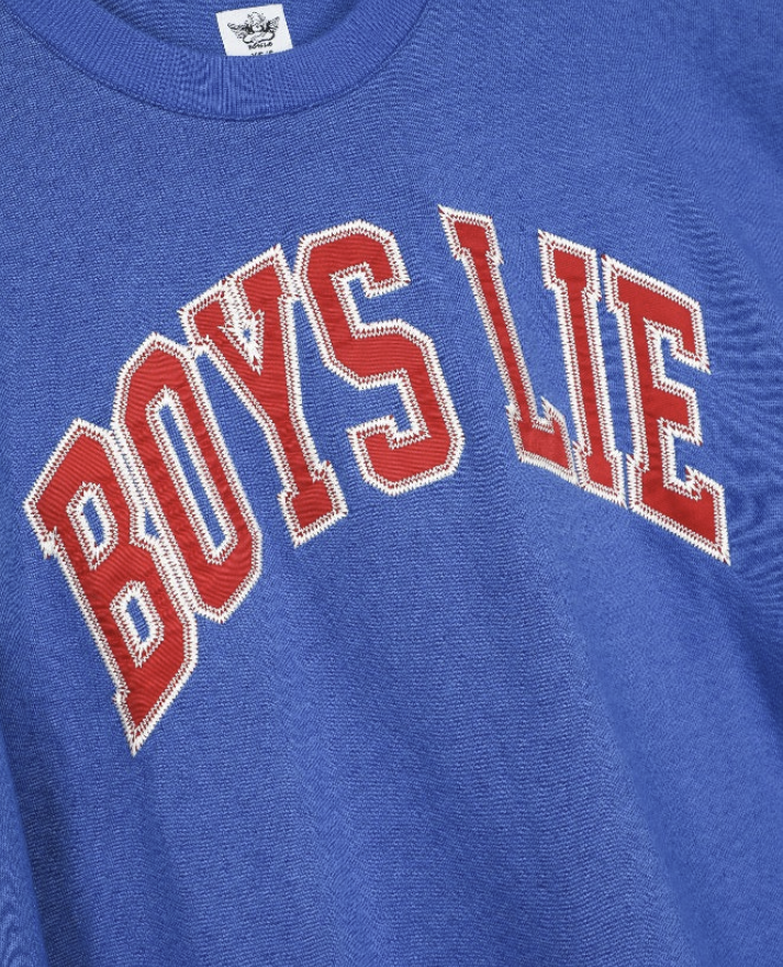 Blue sweatshirt with &