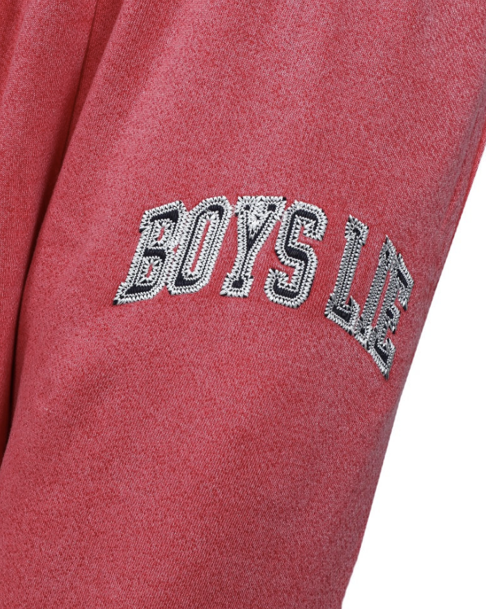 Red sweatpants with &
