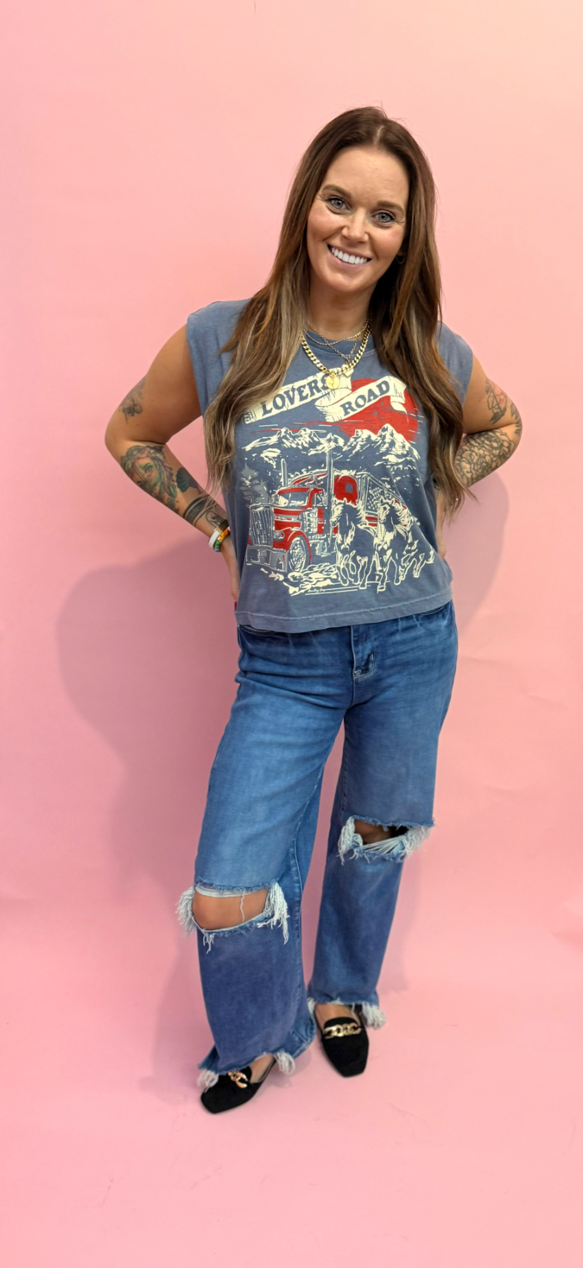 Lovers Road Boxy Muscle Tee