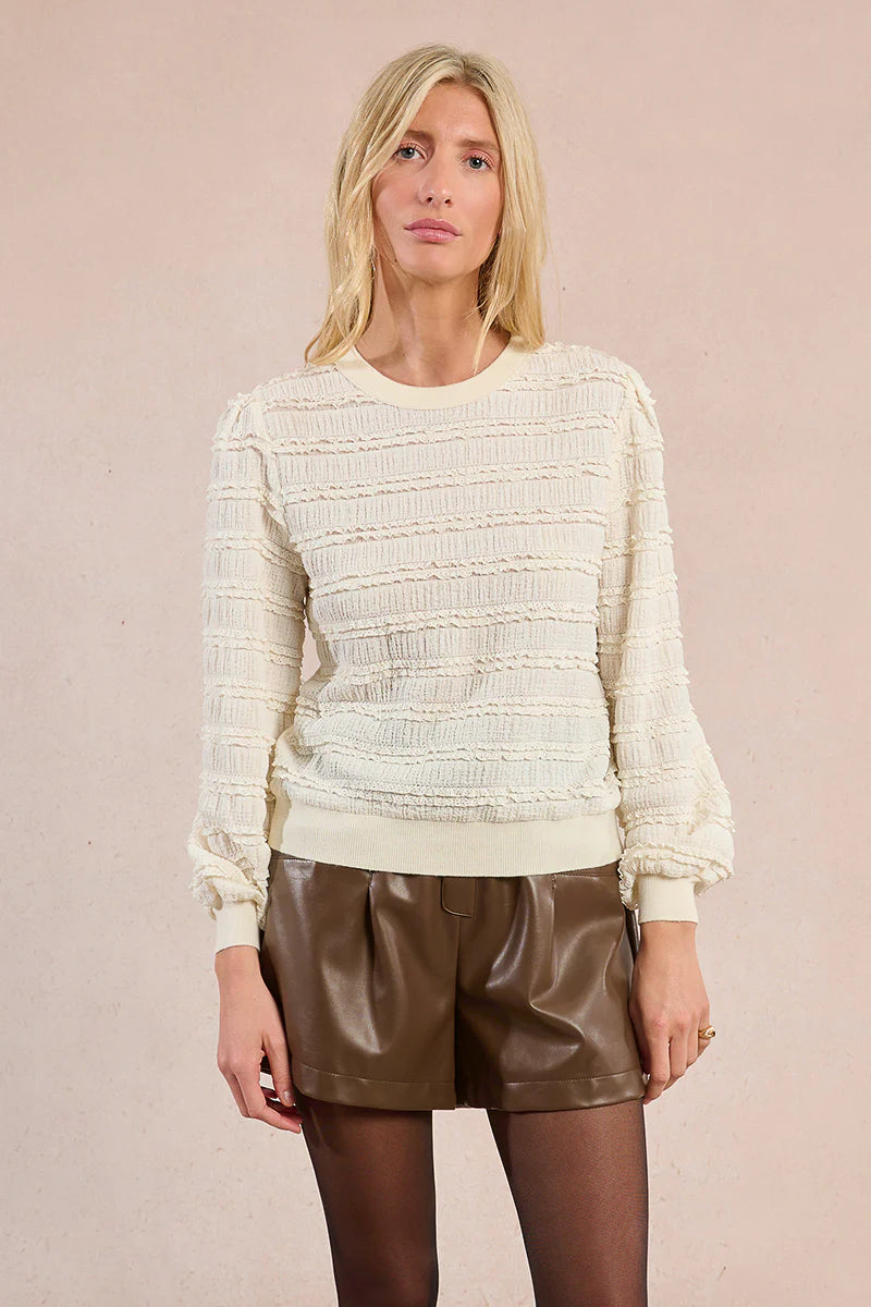 Embossed Knit Top