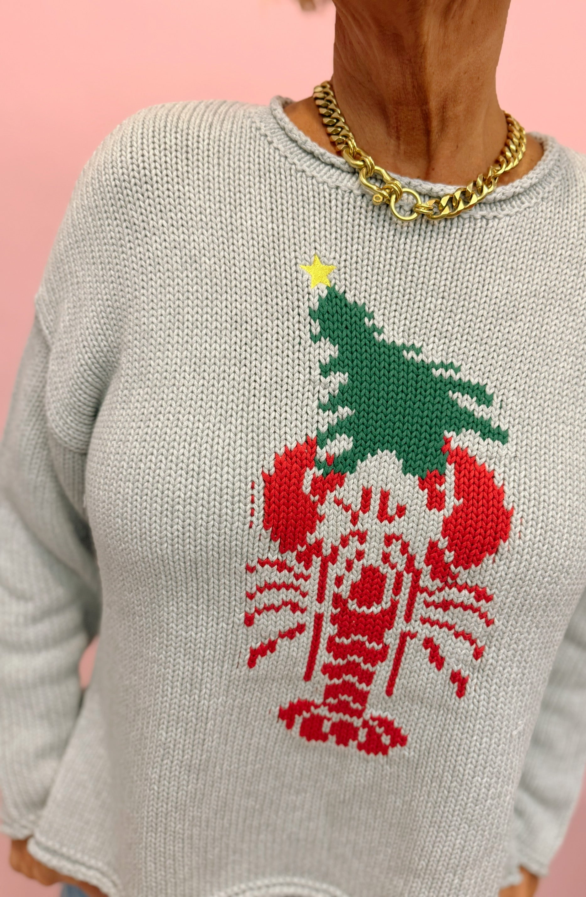 Lobster Christmas Rollneck Sweater