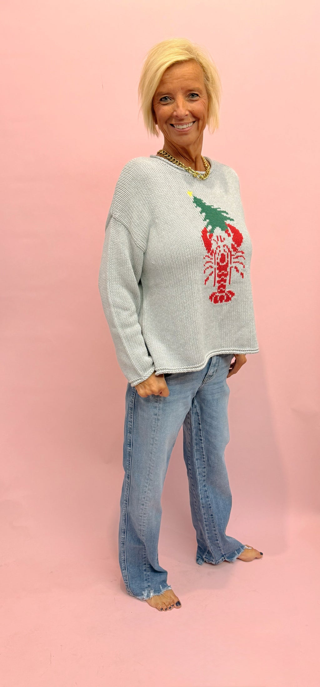 Lobster Christmas Rollneck Sweater