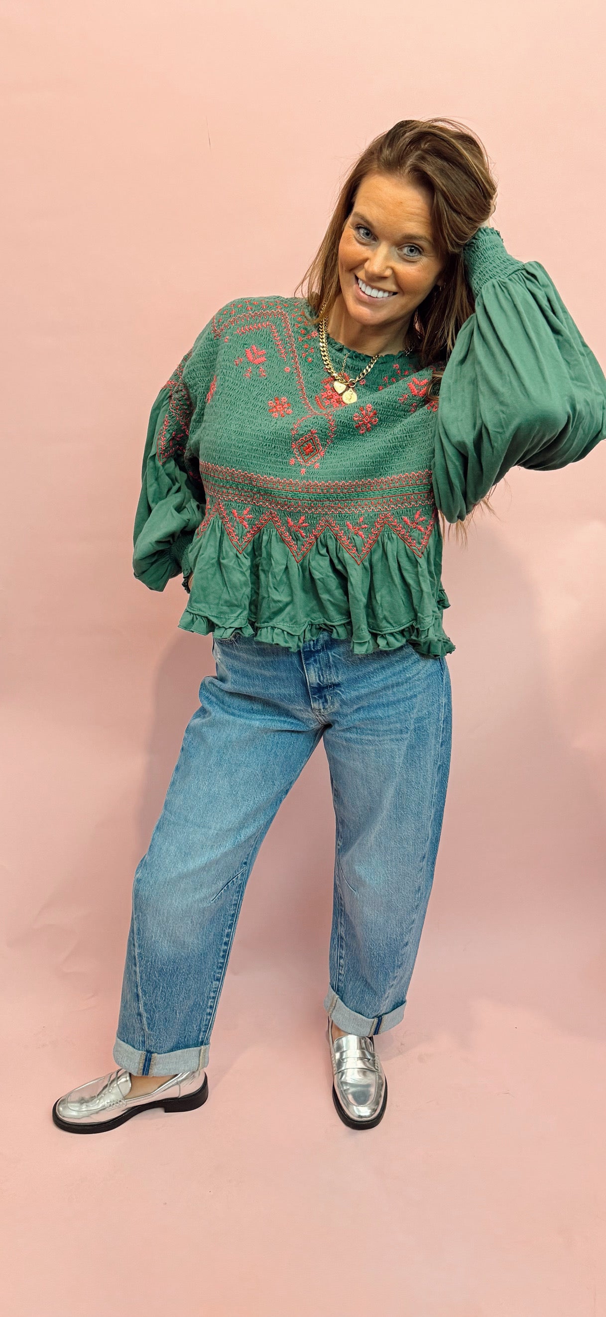 Free People Holly Long Sleeve Knit Top