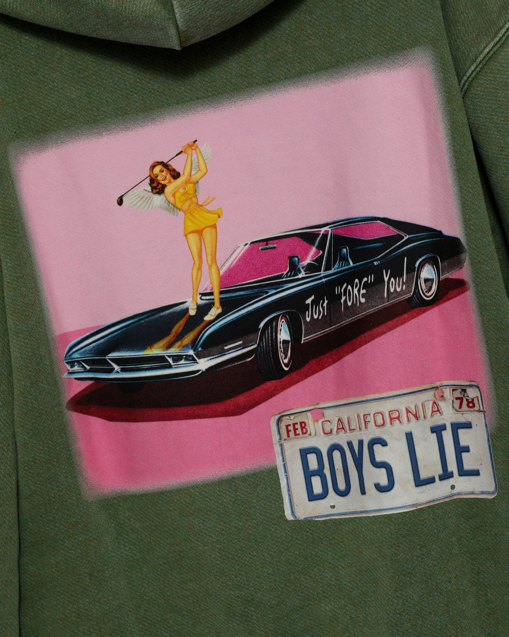 Boys Lie Just Fore You Racer Hoodie