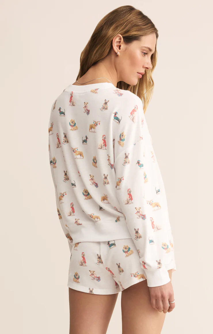 Cozy Up Pup LS Pajama Top
