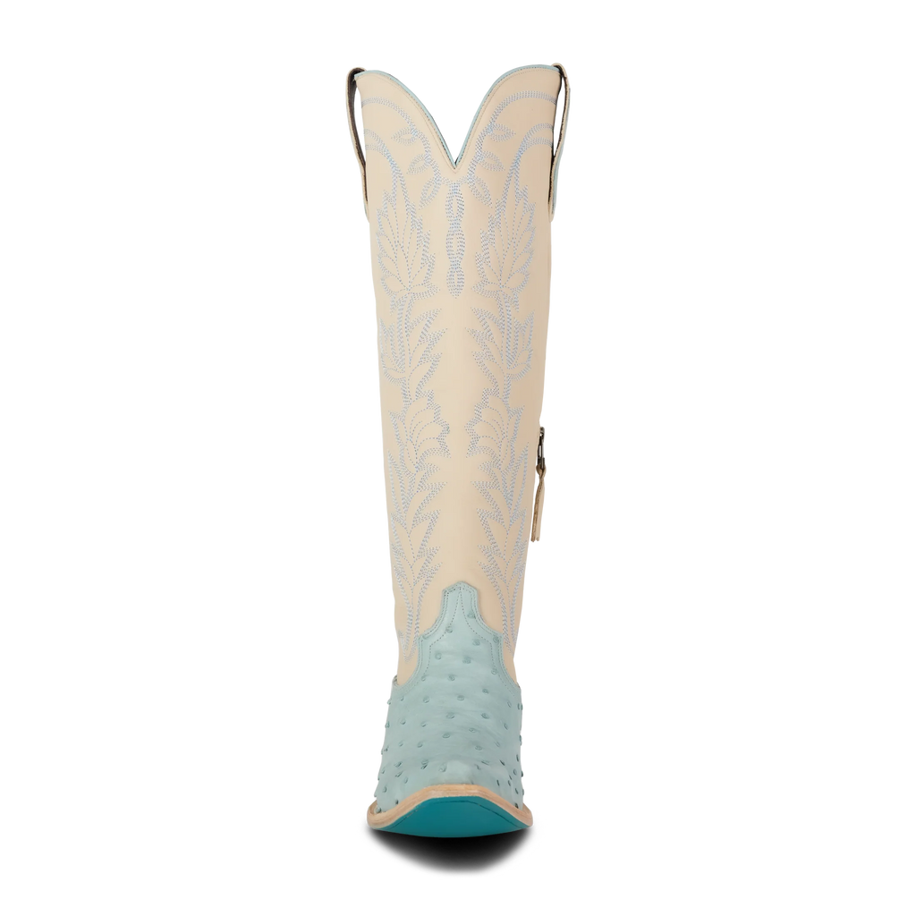 LANE Sandaga Knee High - Powder Blue Ostrich