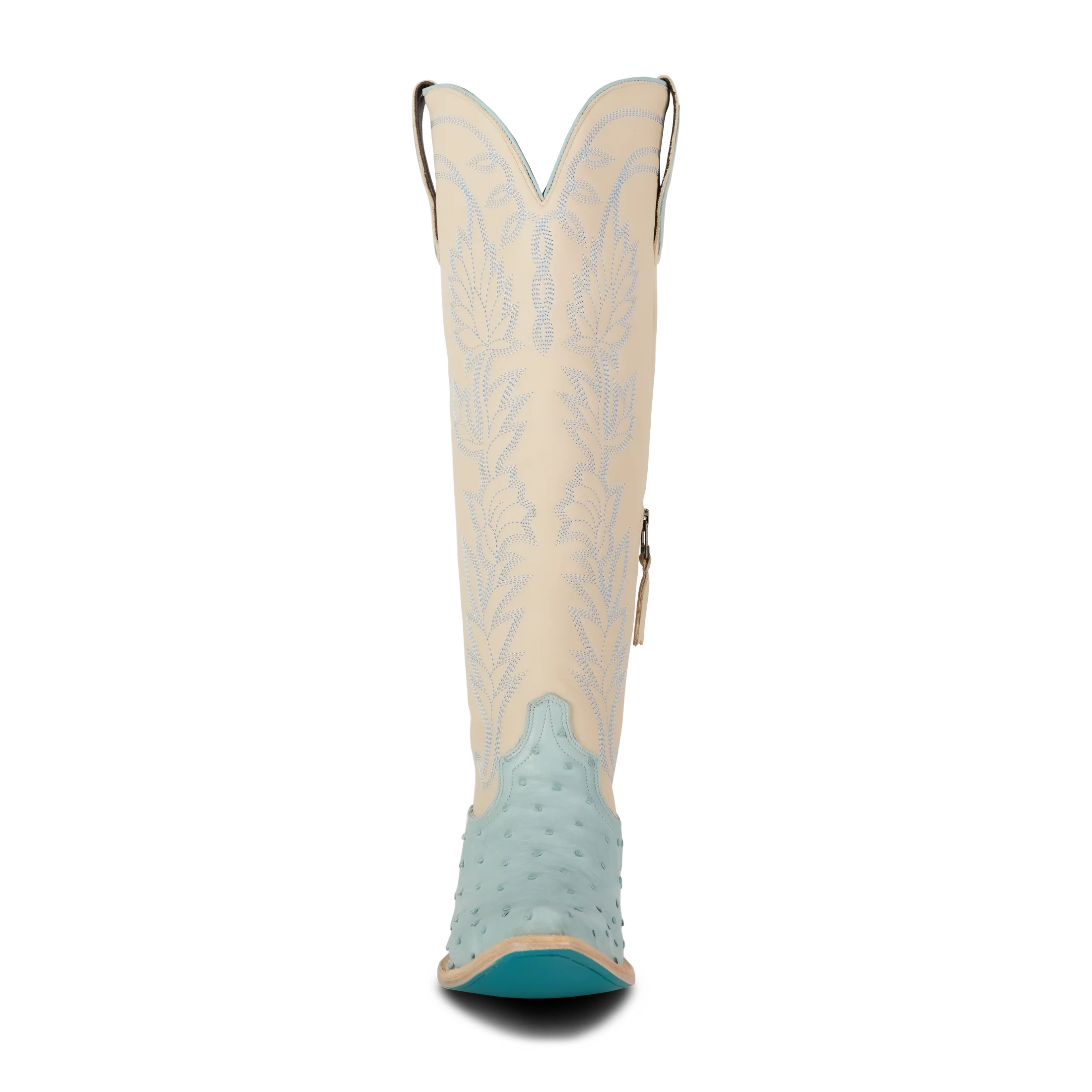 LANE Sandaga Knee High - Powder Blue Ostrich