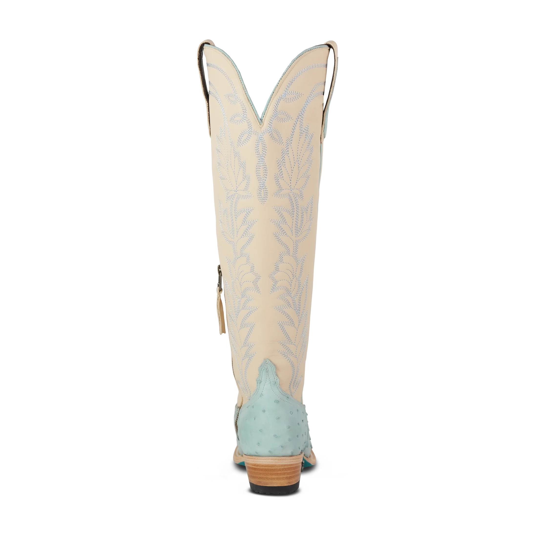 LANE Sandaga Knee High - Powder Blue Ostrich
