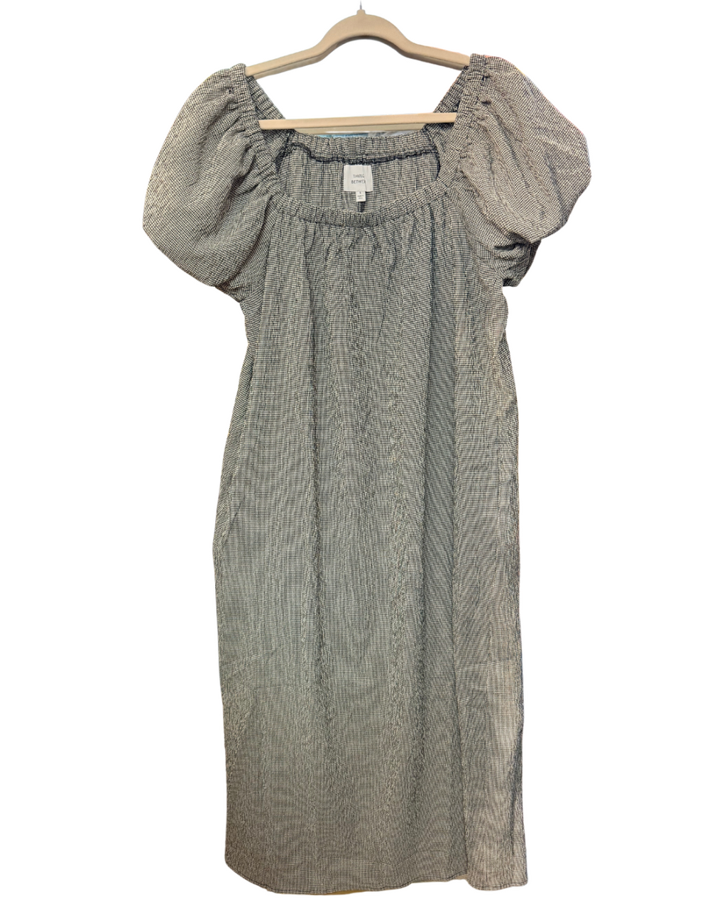 Gingham Puff Sleeve Maxi Dress