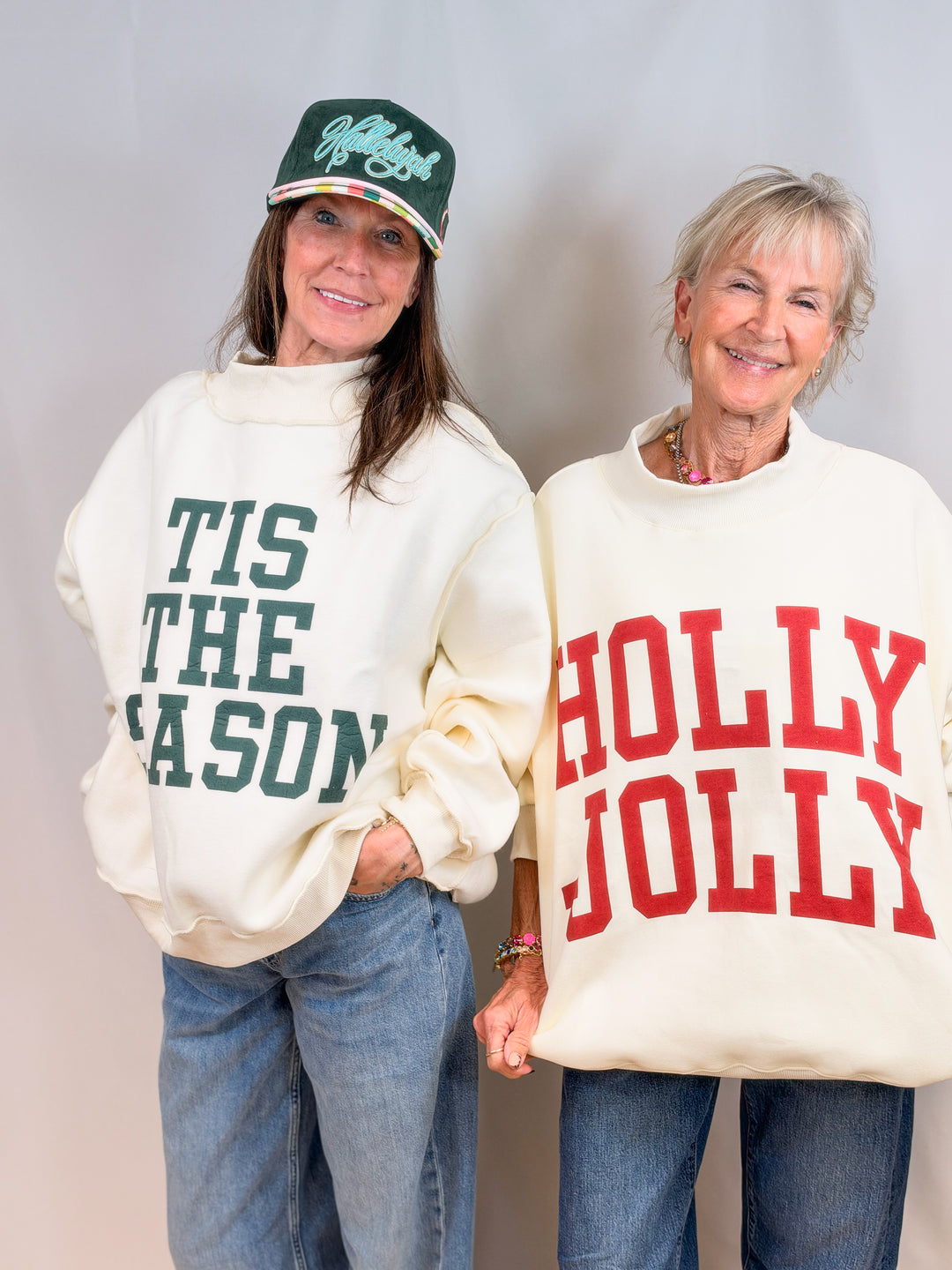 "Double Take" Reversible Holiday Mock Neck Pullover