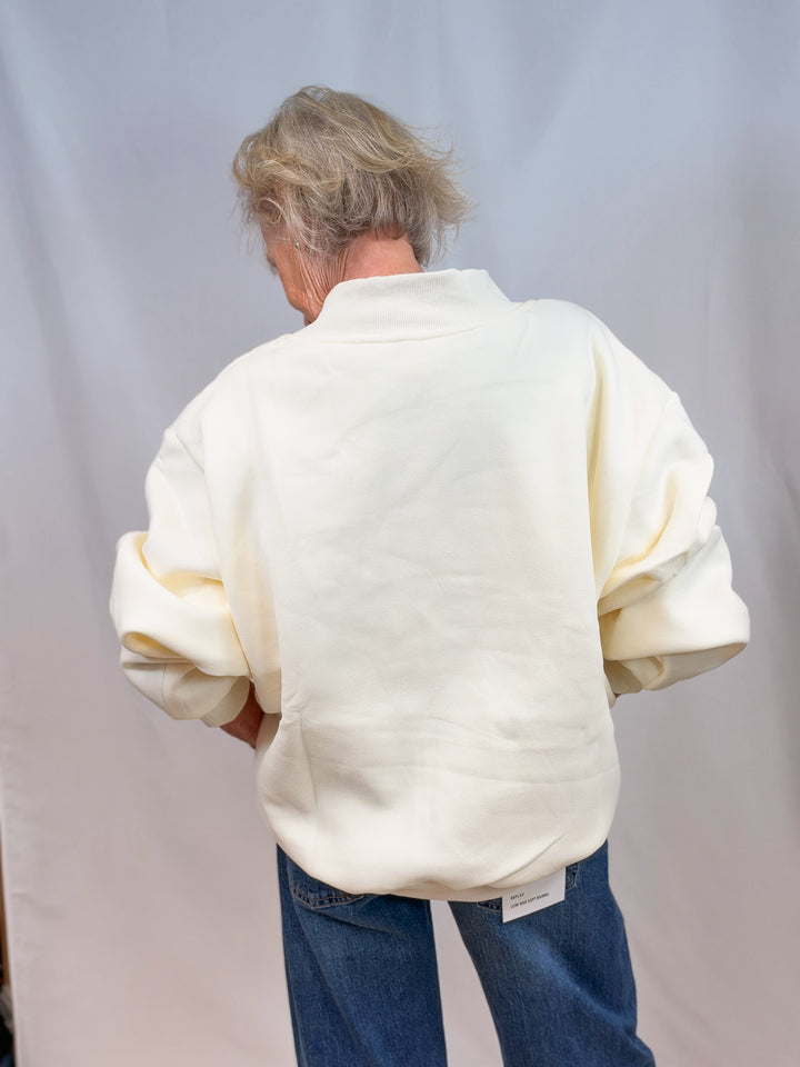 "Double Take" Reversible Holiday Mock Neck Pullover