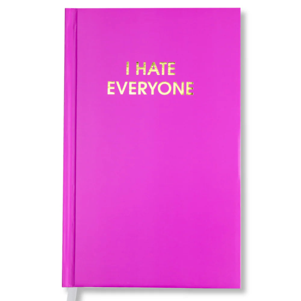 Purple journal on white background