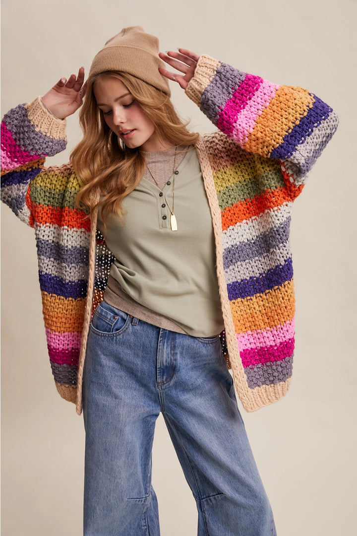 Kaleidoscope Horizon Chunky Cardigan