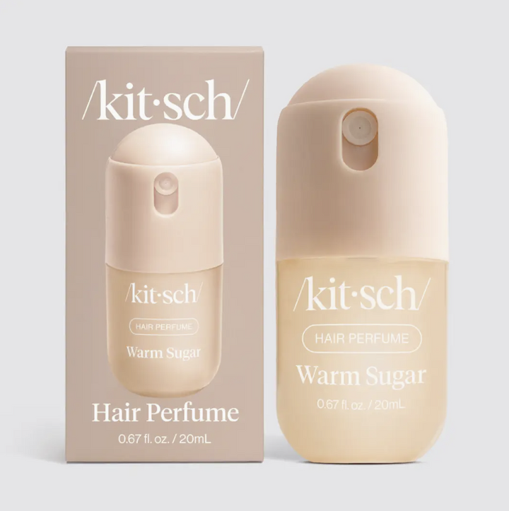 Kitsch mini hair perfume in Warm Sugar in original package on white background