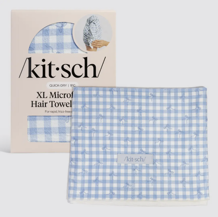 Kitsch microfiber hair towel in original packaging on white background
