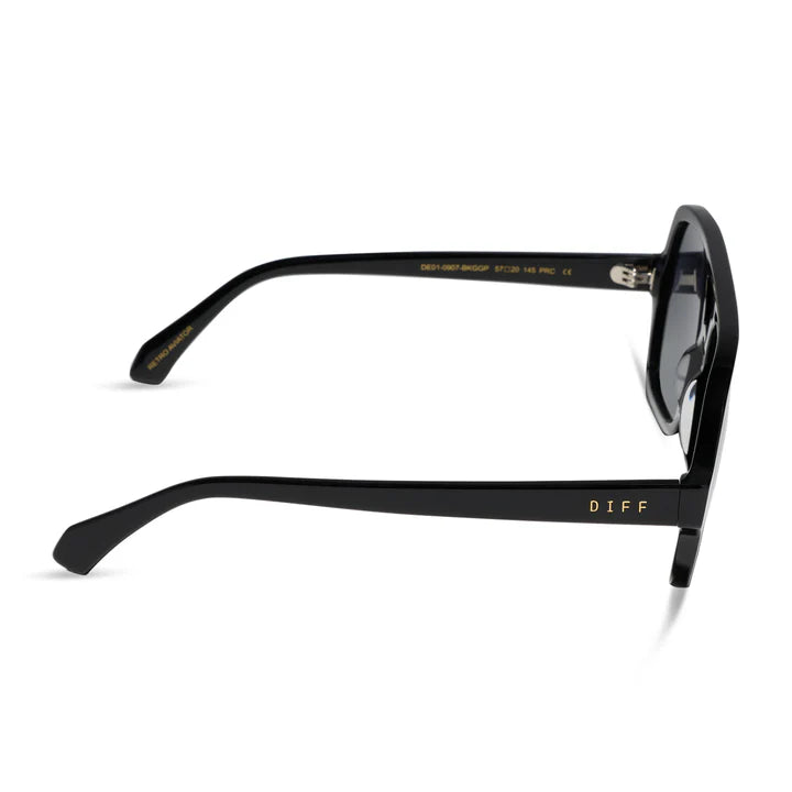 Black sunglasses on white background