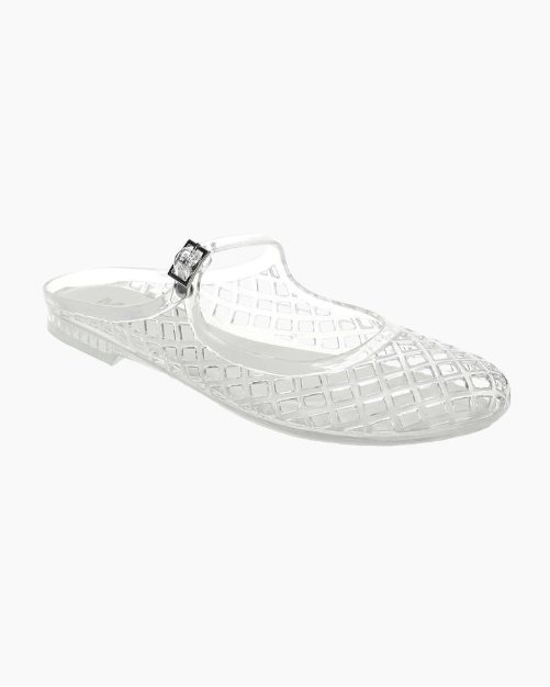 Clear jelly mule on white background