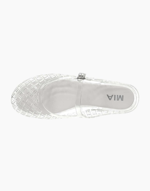 Clear jelly mule on white background
