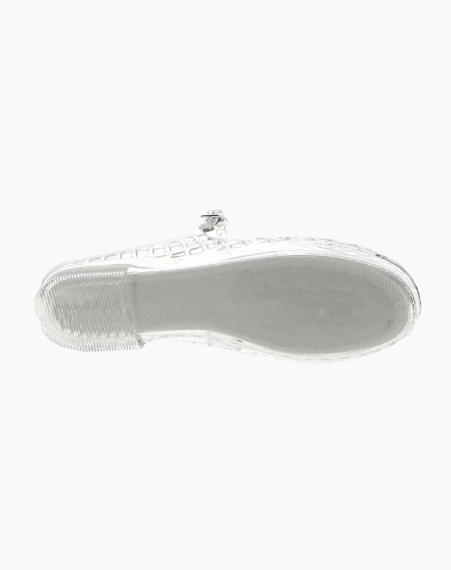 Clear jelly mule on white background