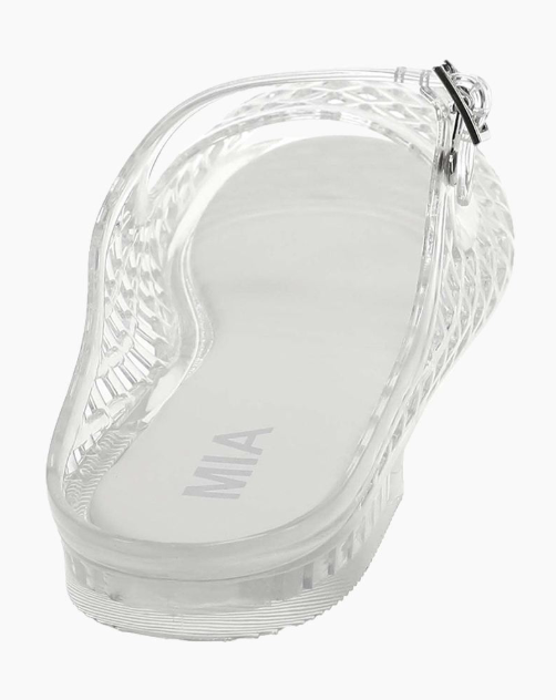 Clear jelly mule on white background