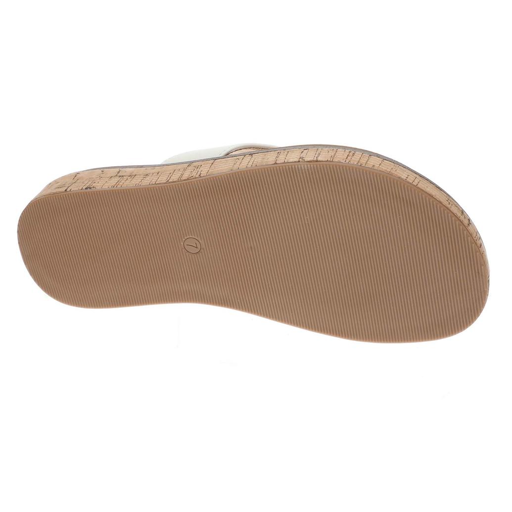 Tan sandal sole on a white background